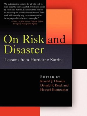 cover image of On Risk and Disaster